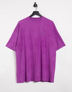 Oversized-футболка с логотипом ASOS 4505-Сиреневый