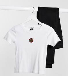 Белая короткая футболка Santa Cruz эксклюзивно для ASOS-Белый