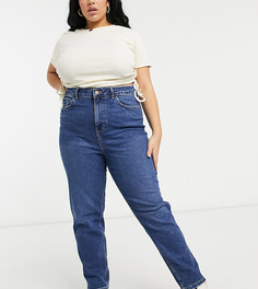 Синие джинсы в винтажном стиле New Look Curve-Голубой