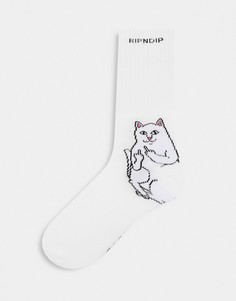 Белые носки RIPNDIP Lord Nermal-Белый
