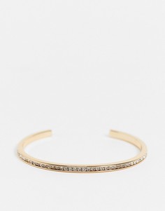 Золотистый браслет-кафф со стразами ASOS DESIGN