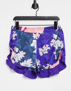 Пижамные шорты с цветочным принтом в стиле пэчворк Liquorish-Многоцветный