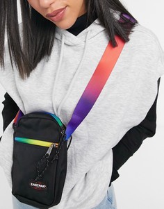 Черная сумка через плечо с радужными вставками Eastpak The One-Черный цвет