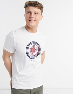 Футболка с принтом мишени Ben Sherman-Белый