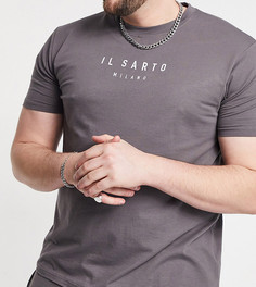 Футболка с логотипом Il Sarto Plus-Серый