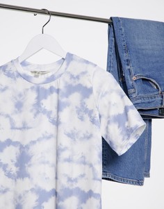 Футболка в стиле oversized с принтом тай-дай Miss Selfridge-Белый