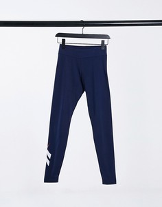 Темно-синие леггинсы с логотипом Reebok CL V-Голубой