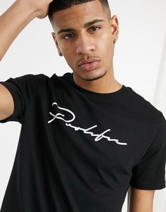 Черная футболка узкого кроя River Island Prolific-Черный цвет