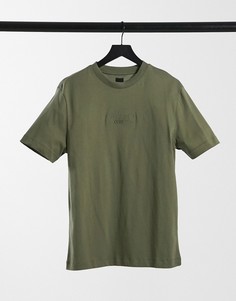 Зеленая oversized-футболка с принтом "Рrolific" River Island Prolific-Серый