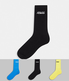 Набор из трех пар спортивных носков ASOS 4505-Многоцветный