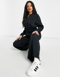 Черный комбинезон c кружевами adidas Originals Bellista-Черный цвет