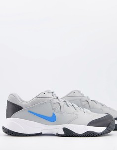 Серо-голубые кеды Nike Court Lite 2-Серый