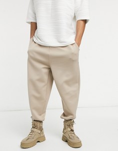 Бежевые джоггеры в стиле oversized ASOS DESIGN-Бежевый