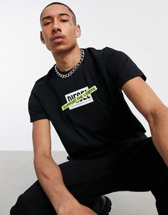 Черная футболка с принтом "Support the Losers" Diesel-Черный цвет