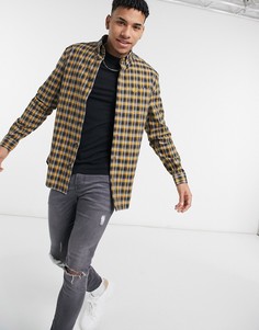 Желтая рубашка в клетку Fred Perry-Желтый