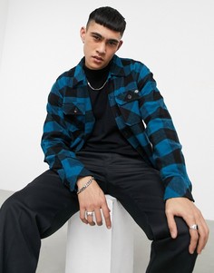 Синяя рубашка в клетку Dickies-Зеленый цвет