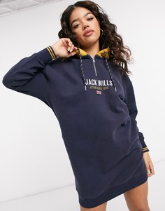 Платье-худи с логотипом Jack Wills-Голубой