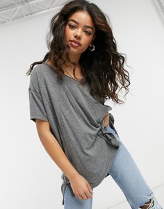 Oversized-футболка Free People Movement-Серый