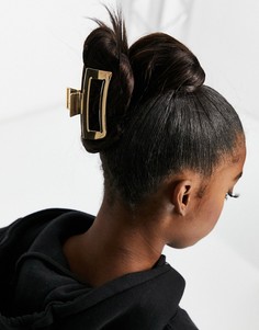 Золотистая заколка-краб прямоугольной формы ASOS DESIGN-Золотистый