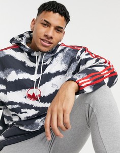 Черно-белый худи adidas Originals-Черный цвет