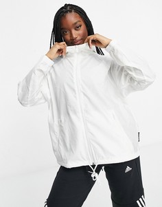 Белая ветровка adidas-Белый