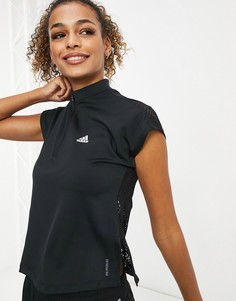 Черная футболка adidas-Черный цвет
