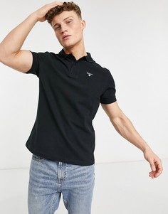 Черное спортивное поло Barbour-Черный цвет