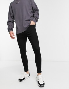 Черные джинсы с напылением River Island-Черный цвет