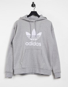 Худи серого цвета adidas Originals-Серый