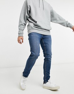 Синие выбеленные зауженные джинсы Burton Menswear-Голубой