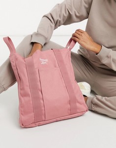 Песочно-розовая сумка-тоут с логотипом Reebok-Розовый цвет