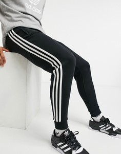 Черные джоггеры с тремя полосками adidas Originals-Черный