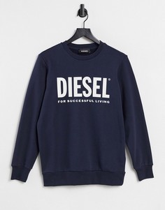 Темно-синий свитшот с круглым вырезом Diesel S-gir