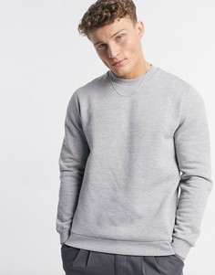 Серый меланжевый свитшот ASOS DESIGN