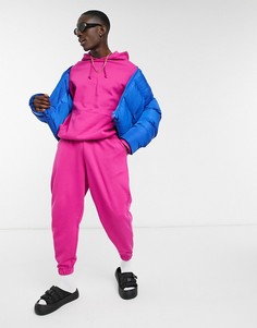 Ярко-розовый спортивный костюм в стиле oversized с худи и джоггерами ASOS DESIGN-Розовый цвет