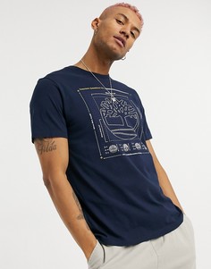 Футболка с логотипом Timberland-Темно-синий