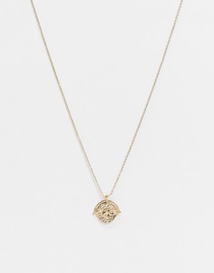 Золотистое ожерелье с подвеской Pieces-Золотой