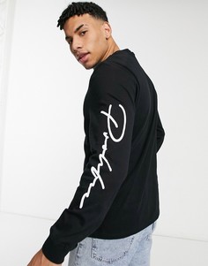 Белый лонгслив с надписью "Prolific" River Island-Черный цвет