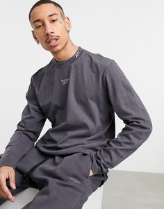 Выбеленный черный лонгслив от комплекта Reebok Classics-Черный цвет