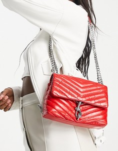Красная кожаная сумка на плечо с откидным клапаном Rebecca Minkoff-Красный
