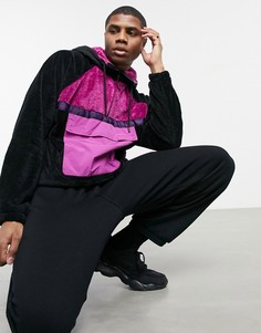Oversized-худи из сверхмягкого флиса с цветными вставками и лентой ASOS DESIGN-Многоцветный