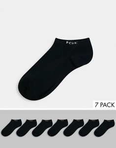 7 пар белых невидимых носков French Connection-Многоцветный