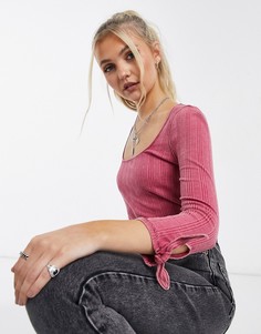 Красное боди Free People Move On-Красный