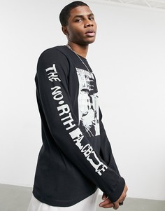 Черный лонгслив The North Face Warped-Черный цвет