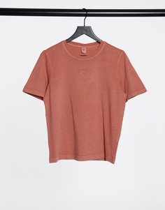 Рыжая выбеленная футболка Reebok Classics-Оранжевый