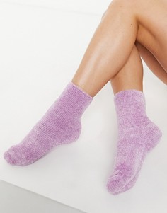 Пушистые носки для дома сиреневого цвета ASOS DESIGN-Сиреневый