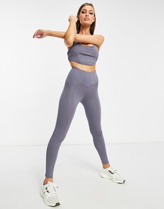 Леггинсы с бельевыми швами ASOS 4505-Серый