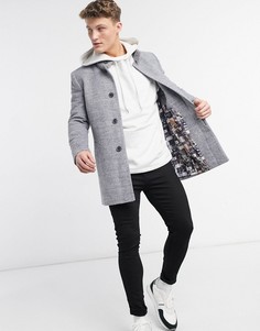 Короткое пальто с воротником-стойкой Ben Sherman-Серый