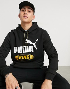 Oversized-худи черного цвета с логотипом PUMA King-Черный цвет