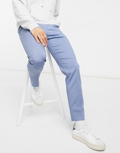 Голубые зауженные брюки River Island-Голубой